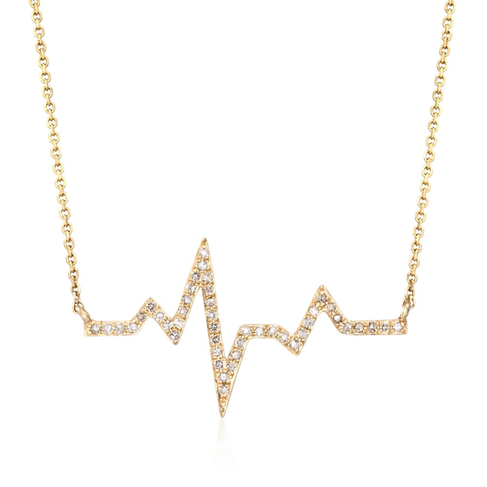 Diamond discount heartbeat necklace