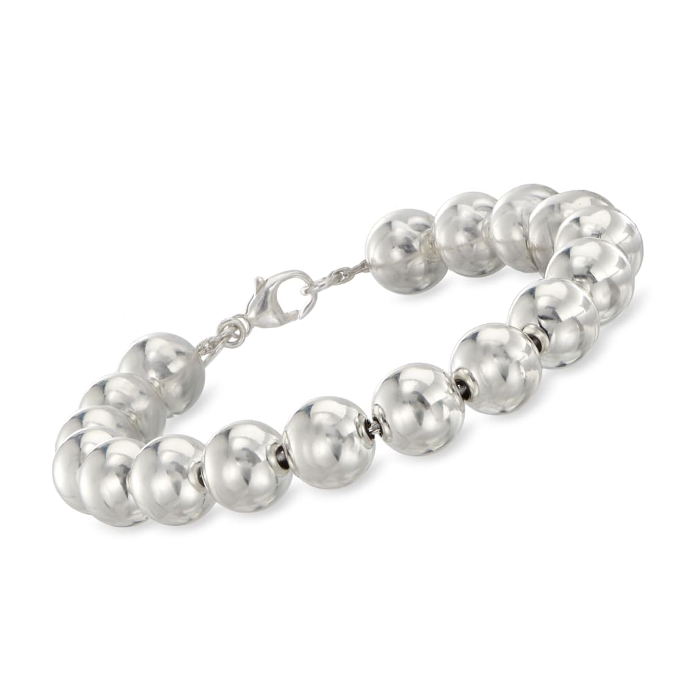 Return to Tiffany™ Love heart bead bracelet in silver with enamel finish. |  Tiffany & Co.