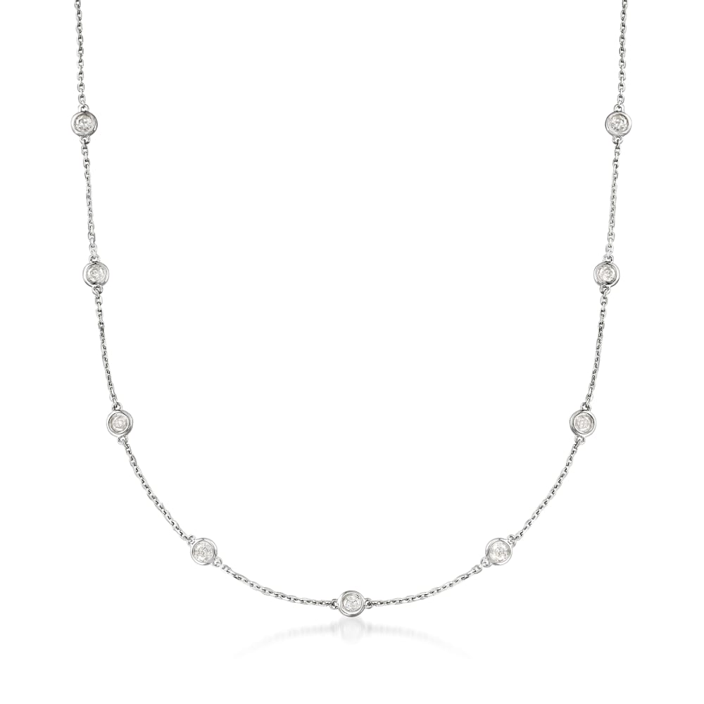 King Baby Spinel and Silver Station Necklace