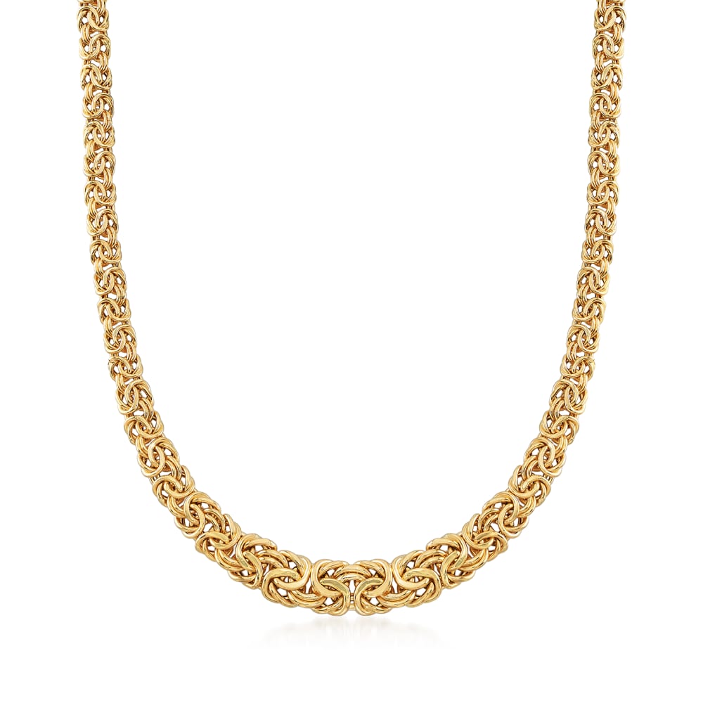 18kt Yellow Gold Byzantine Necklace Ross Simons