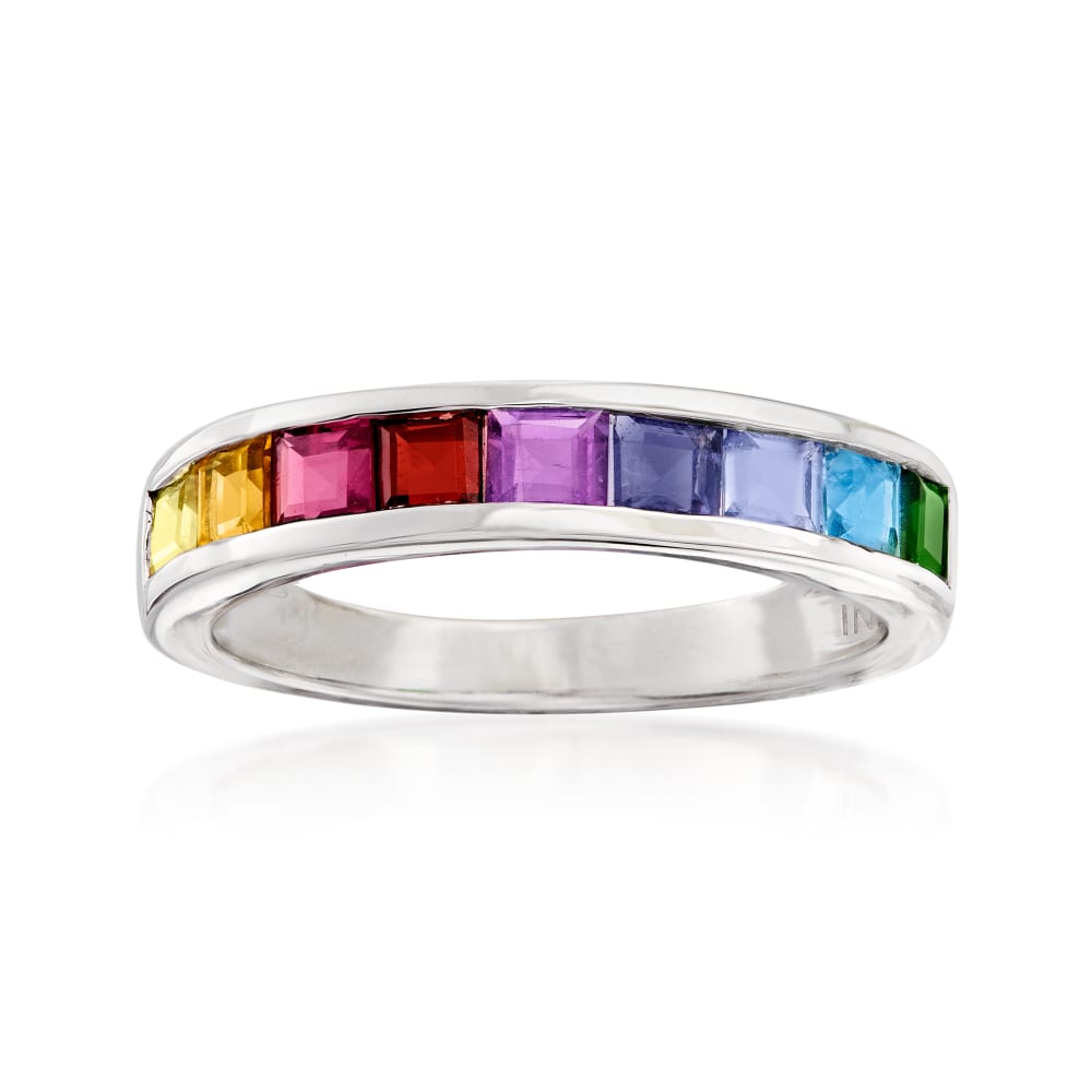 .90 ct. t.w. Multi-Gemstone Ring in Sterling Silver | Ross-Simons