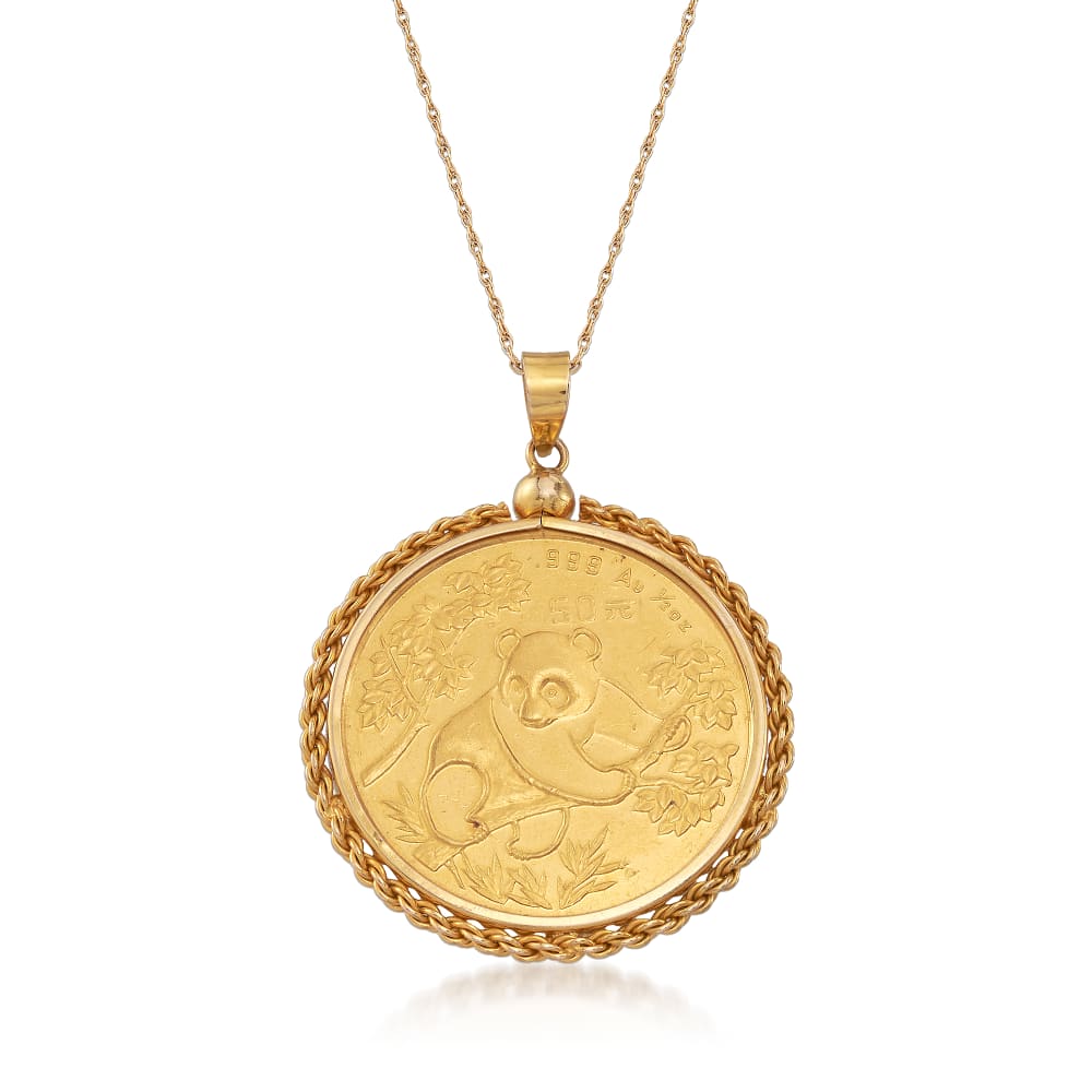 Panda shop coin necklace
