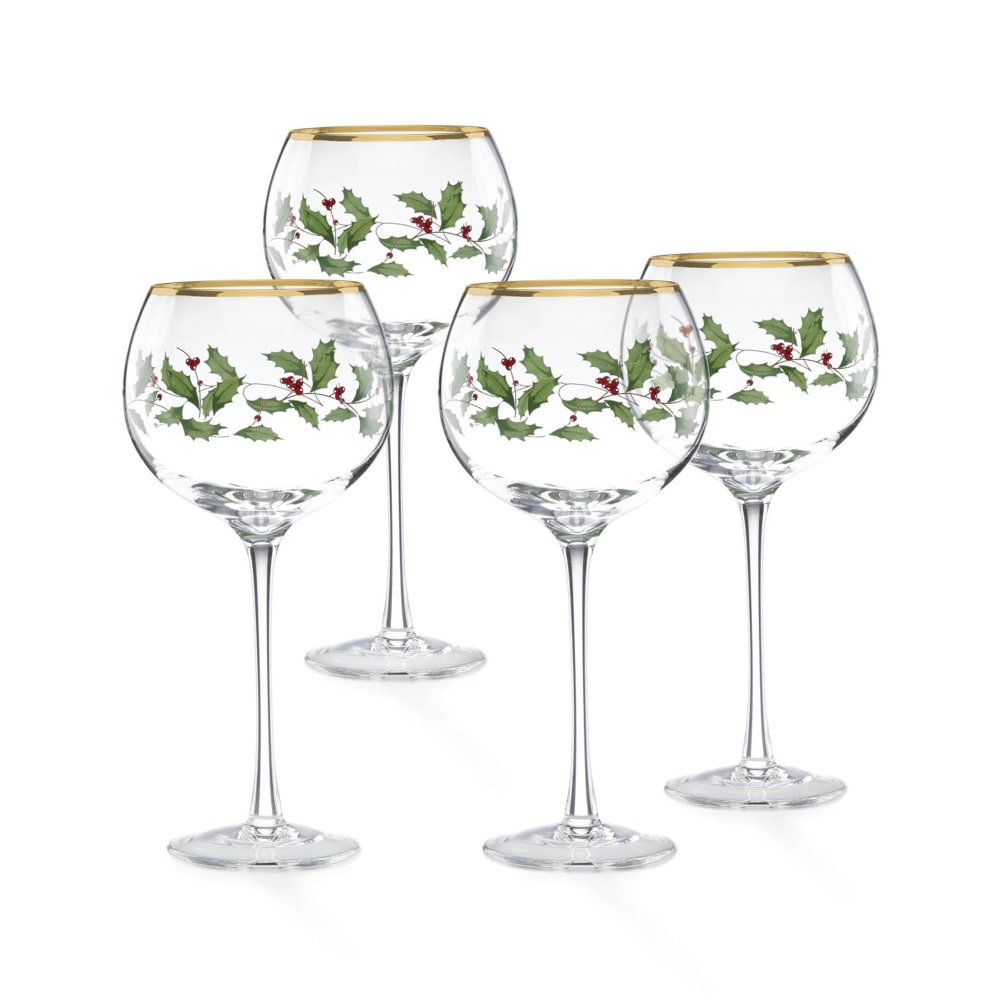 Holiday Stemless Wine Set of 4, Glassware by Lenox