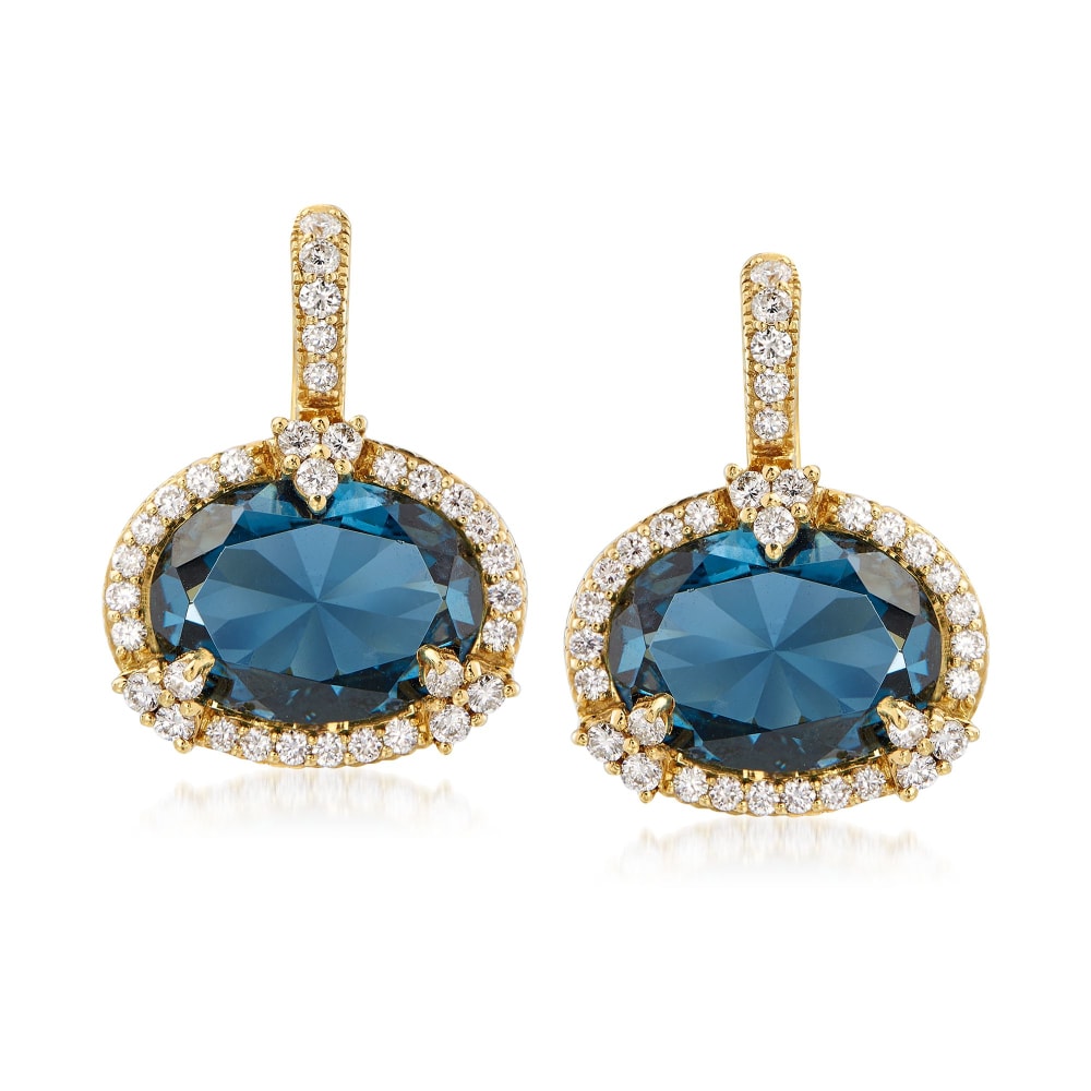 Judith ripka shop blue topaz earrings
