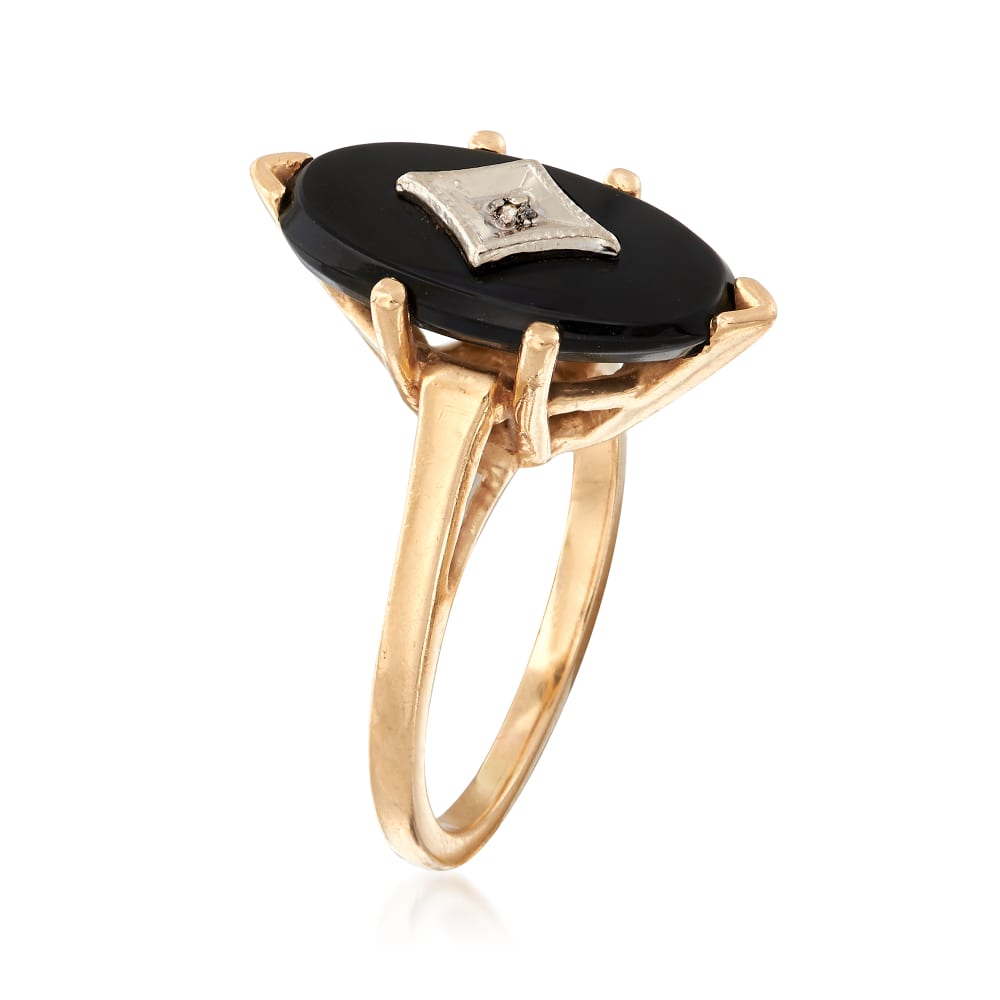 Vintage black onyx rings deals circa 1950 and 1960s