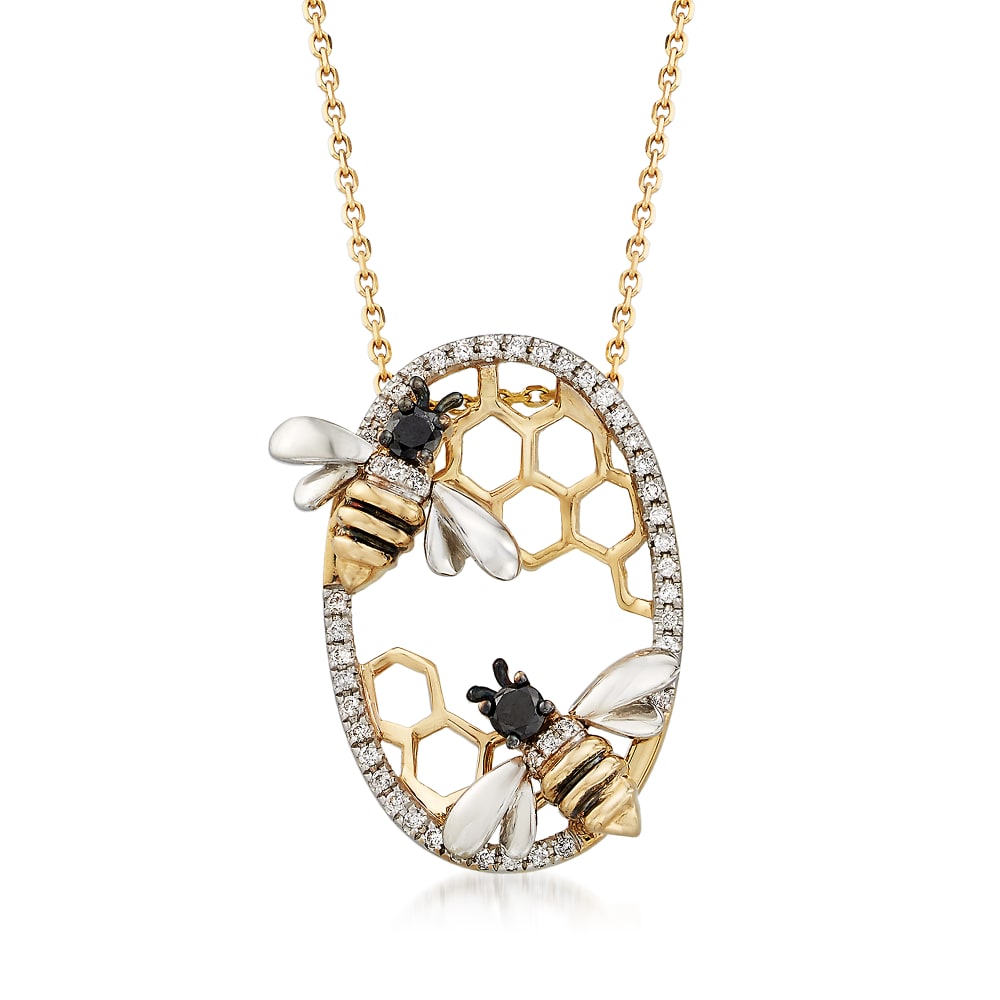Diamond bee hotsell necklace