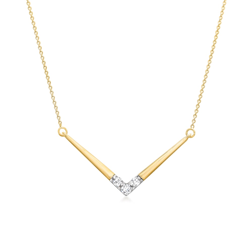 Buy White Diamond Necklace Pendant in 14k Real Gold | Chordia Jewels