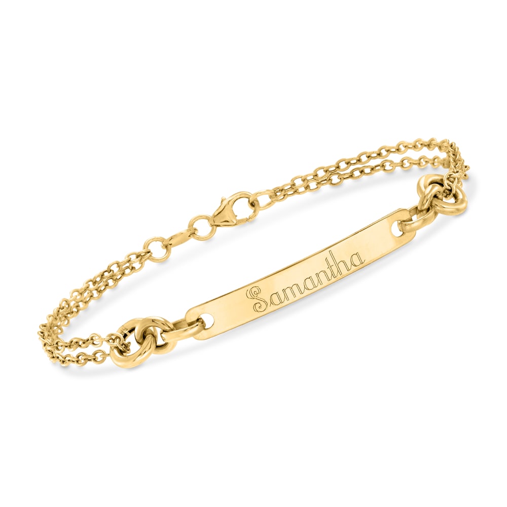 9ct Gold 17cm Solid Curb Identity Bracelet | Pascoes