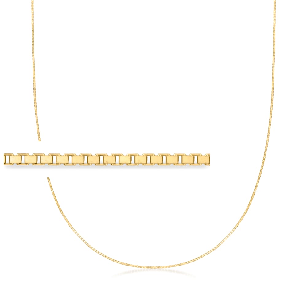 Vintage | Vintage 14K Gold Box Chain Necklace at Voiage Jewelry