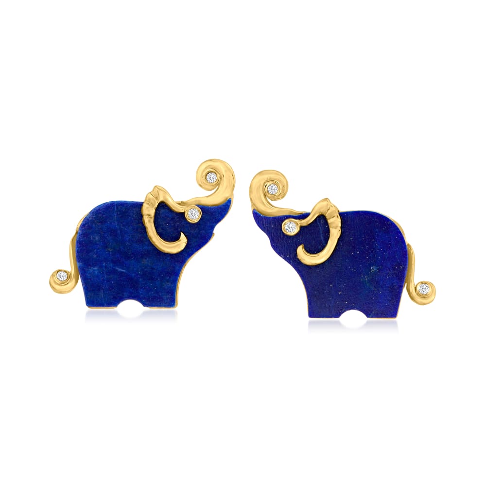 White gold outlet elephant earrings