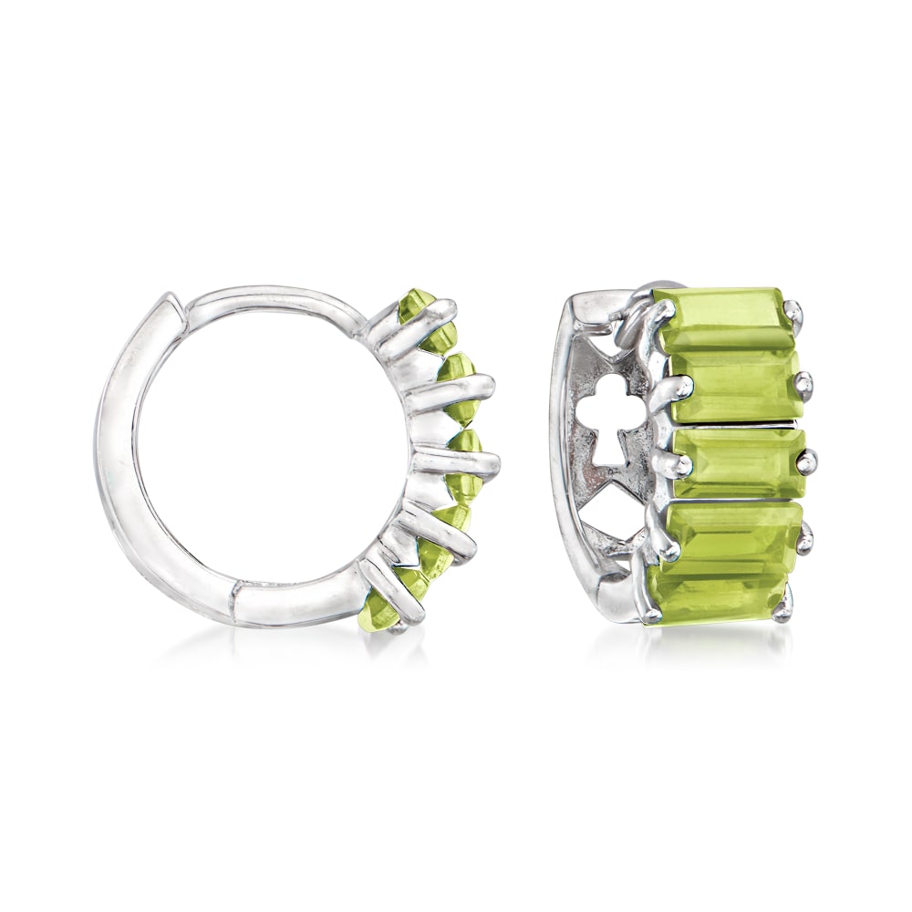 Peridot huggie deals earrings