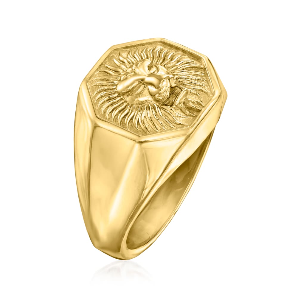 Nialaya Jewelry Lion Crest Signet Ring - Farfetch