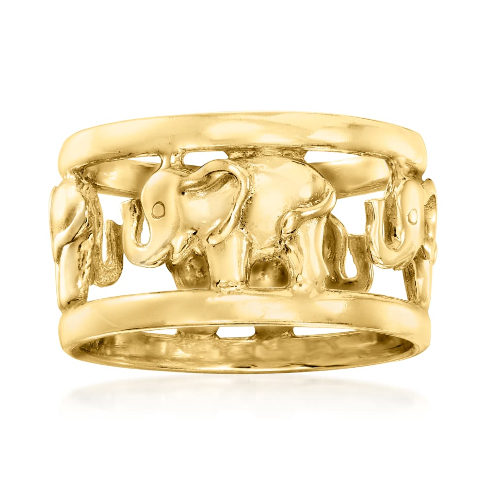 Gold Rhinestone Elephant Ring- Order Wholesale