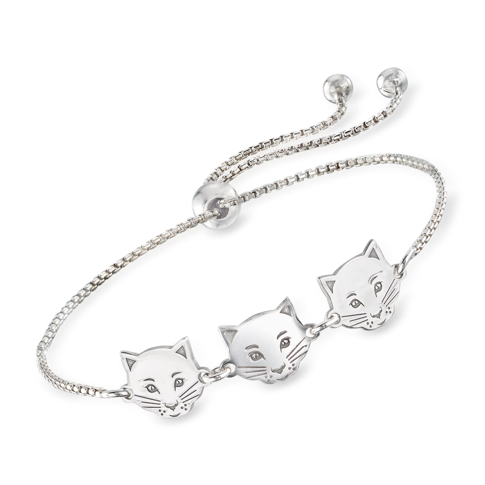 Lucky Cat Charm 925 Sterling Silver Bead Fit Bracelet - gnoce.co.uk