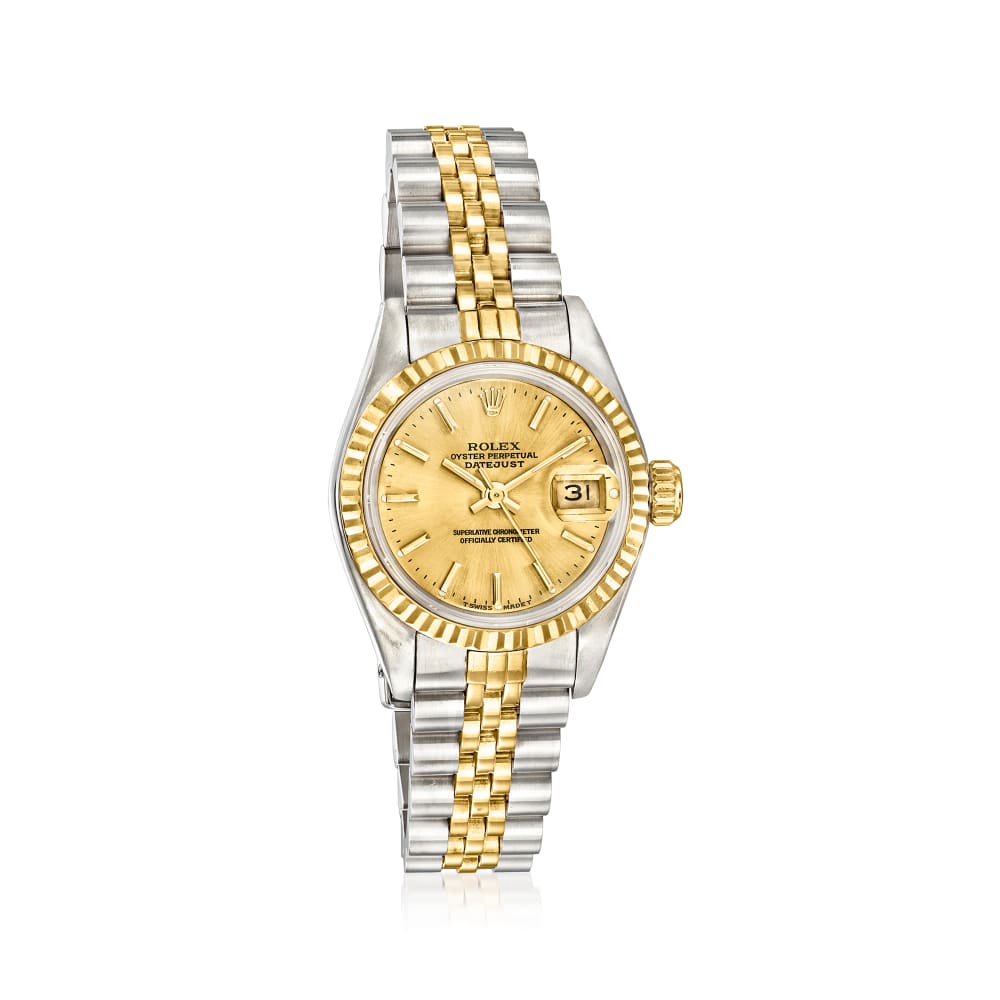 Rolex datejust yellow gold online and stainless steel automatic