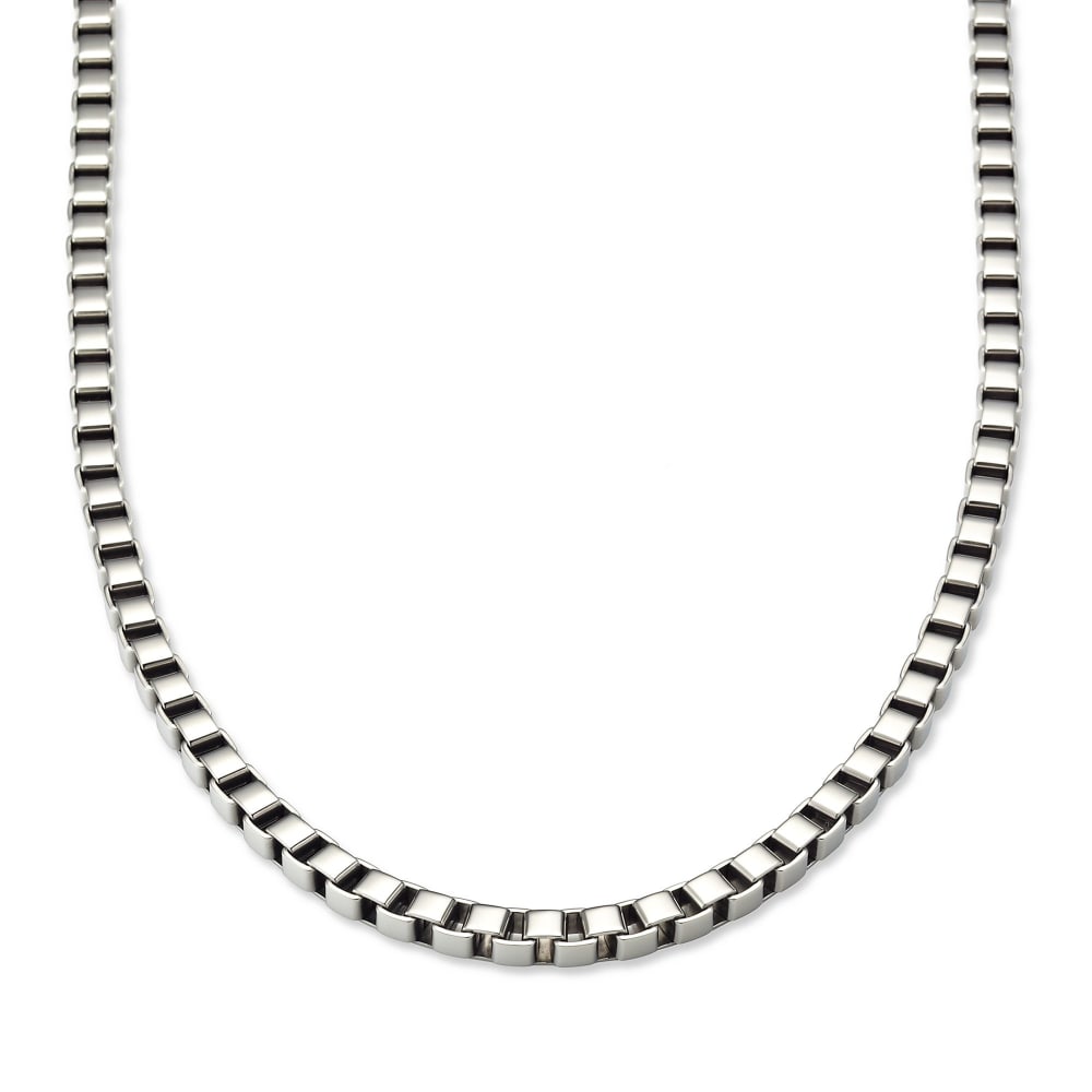 Men s 6mm Stainless Steel Box Link Necklace Ross Simons
