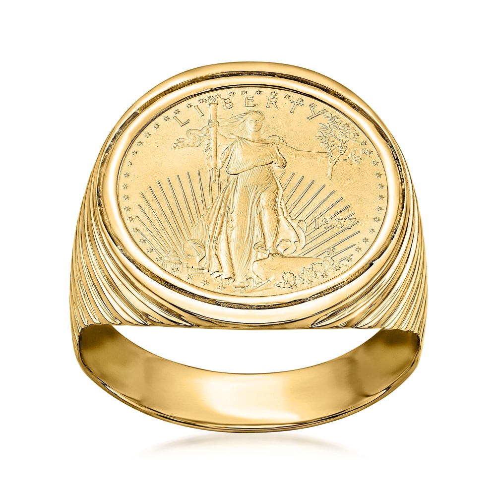 American eagle online gold coin ring