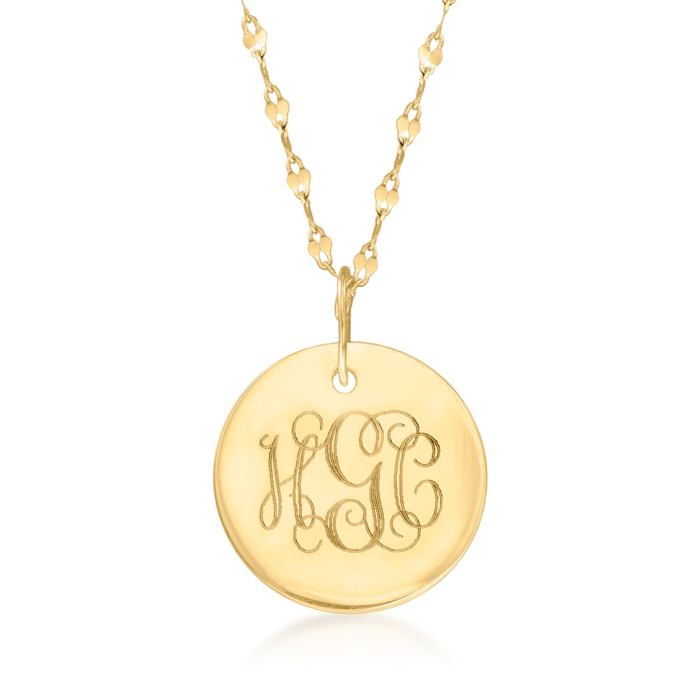 Personalized Diamond Engraveable Disc Necklace – Jemma Wynne