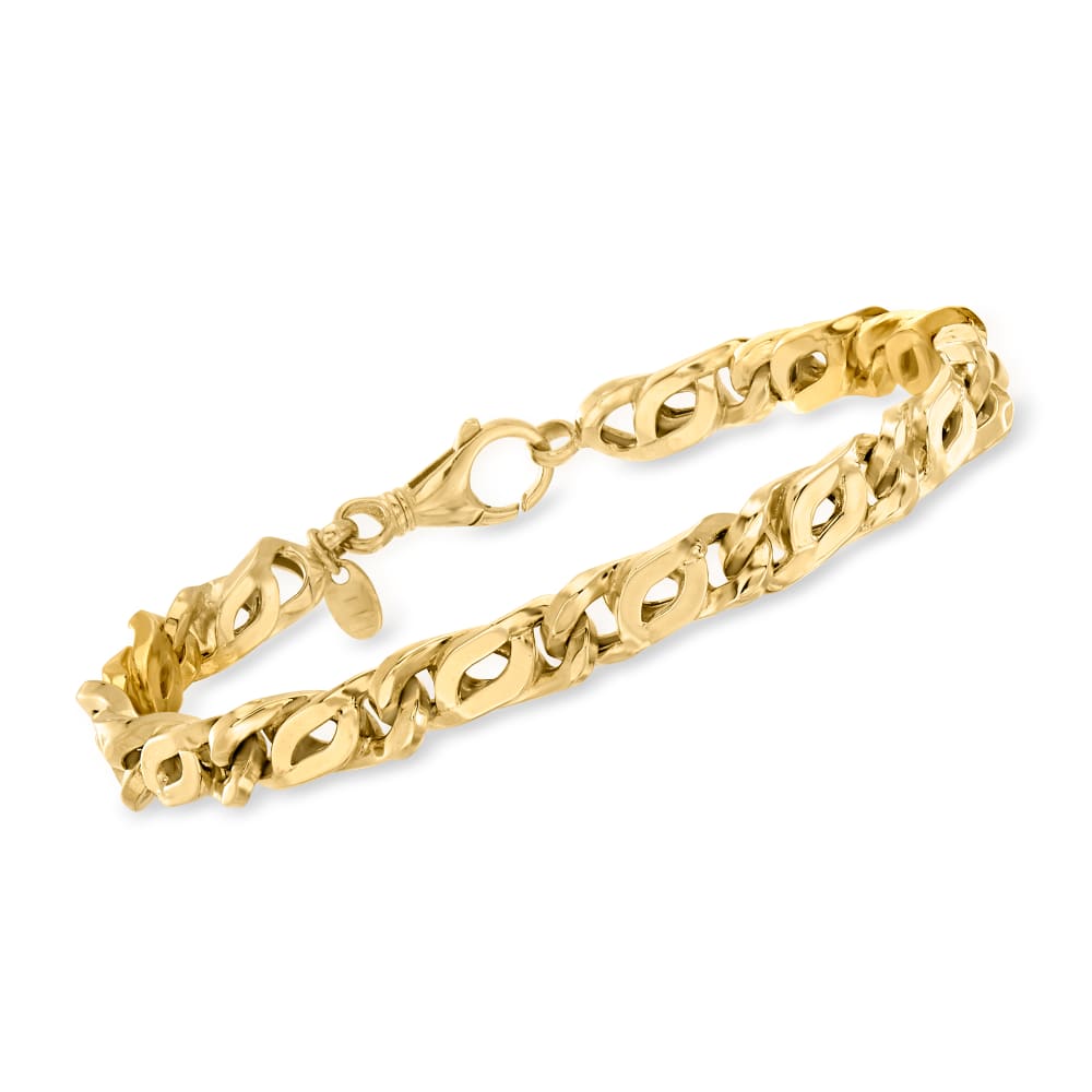 Ross-Simons Italian 14kt Yellow Gold Cuban-Link Bracelet, Women's, Adult -  Walmart.com