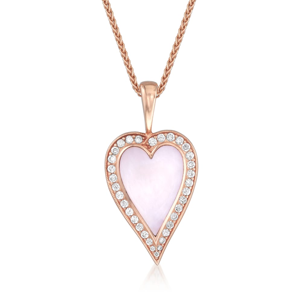 Kabana mother of pearl cheap heart pendant