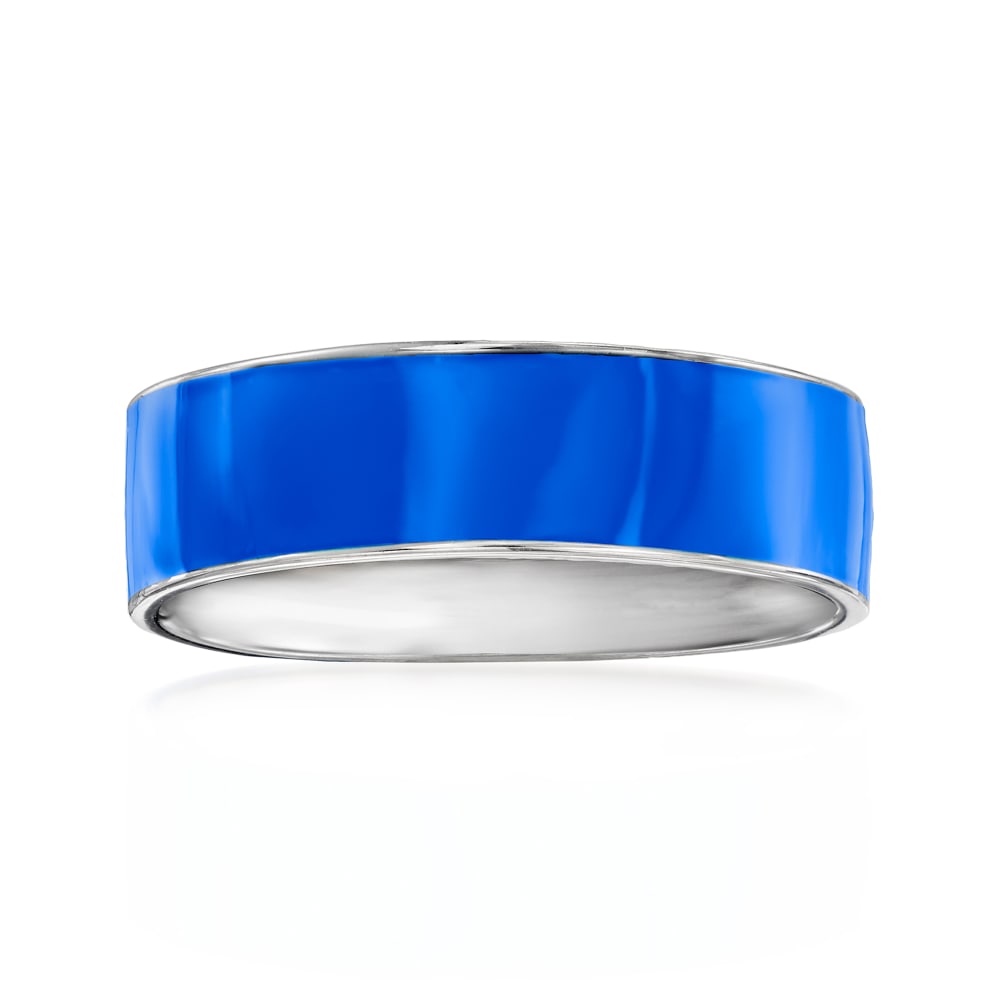 Blue discount enamel ring