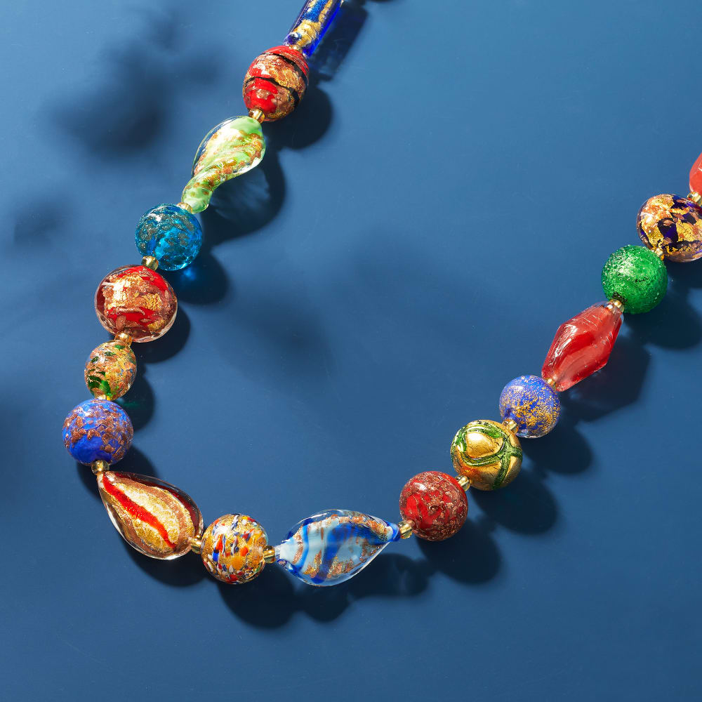 Murano Glass Necklace Millefiori Necklace Carnival Glass VETRO ARTISTICO®  MURANO N. 89 Venetian Murrine African Beads - Etsy India