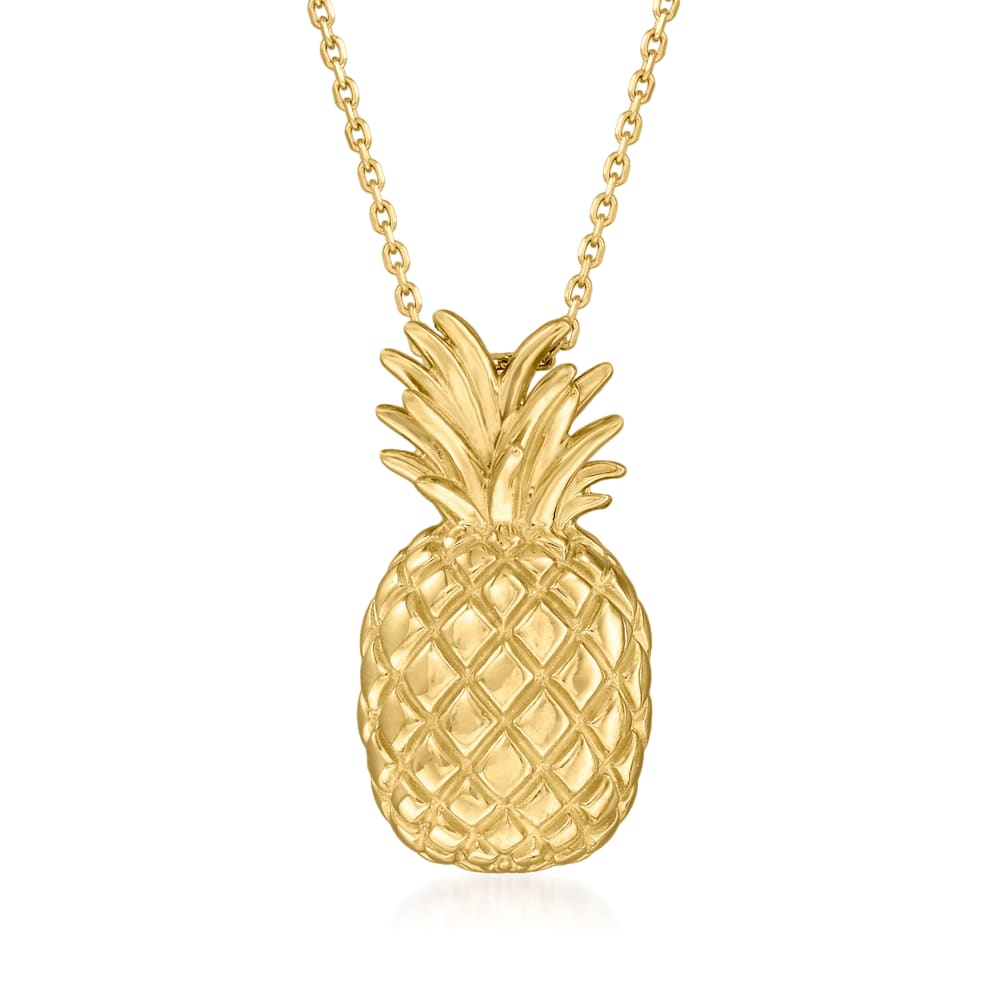 Gold pineapple pendant online