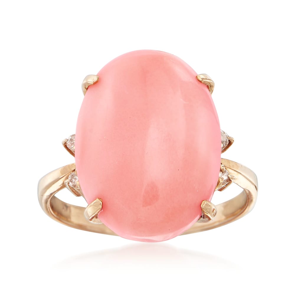 Pink coral clearance ring