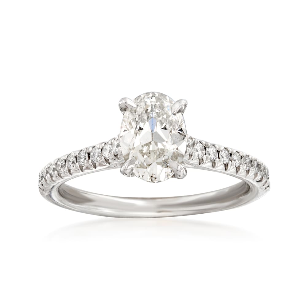 Henri Daussi 1.47 ct. t.w. Diamond Engagement Ring in 14kt White