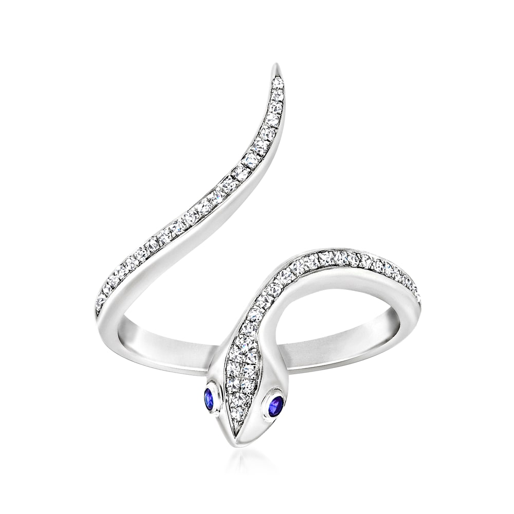White gold snake shop ring