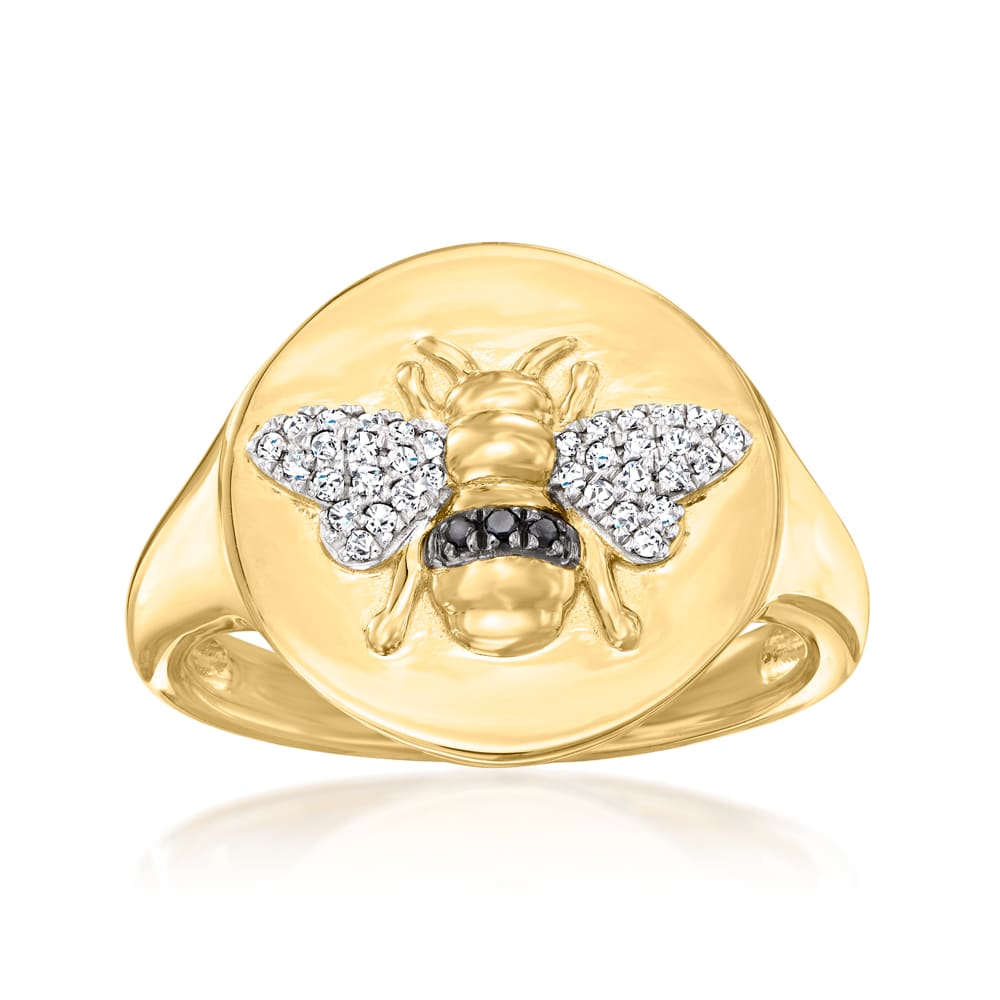 Bumble bee signet ring online