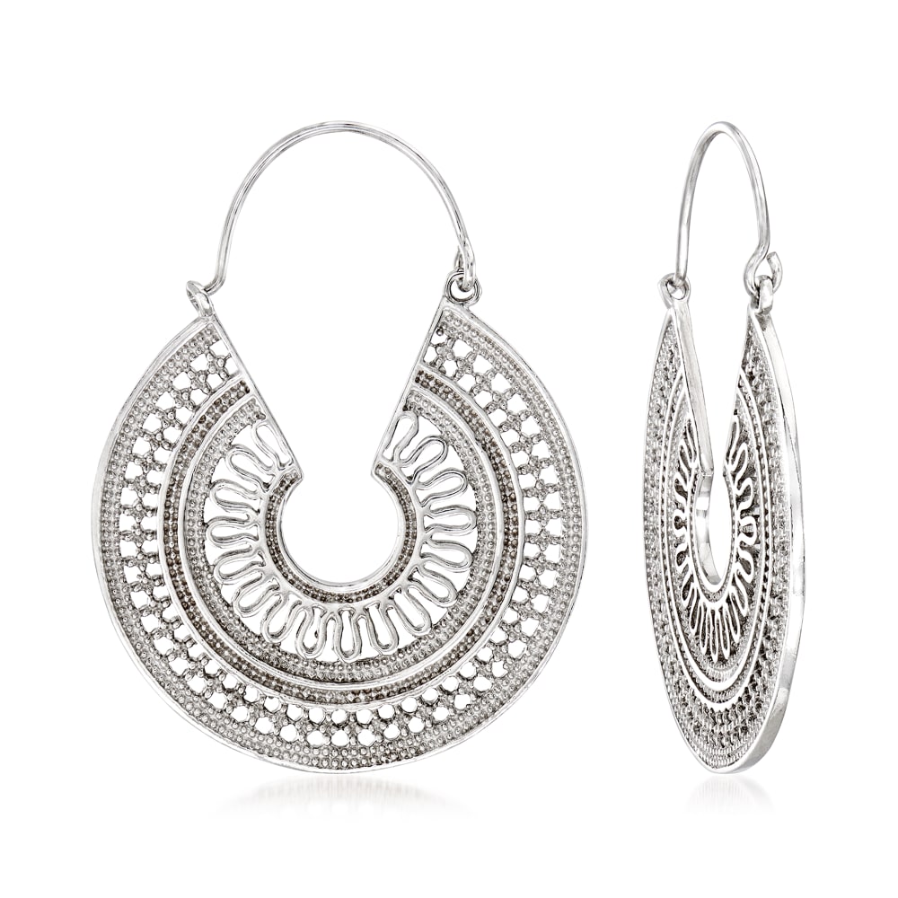 Ross simons deals silver hoop earrings