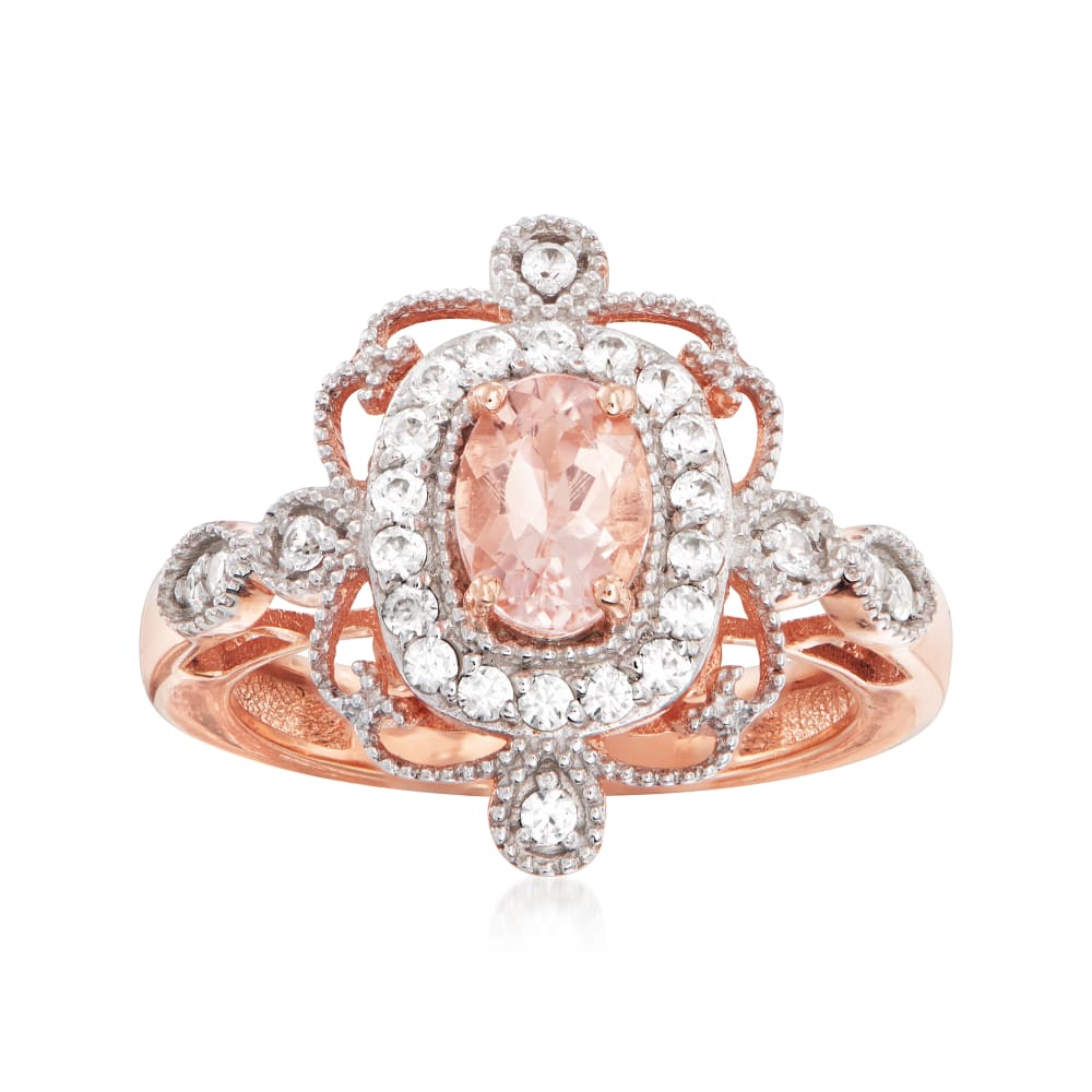 Crown Ruby & White Zircon Ring