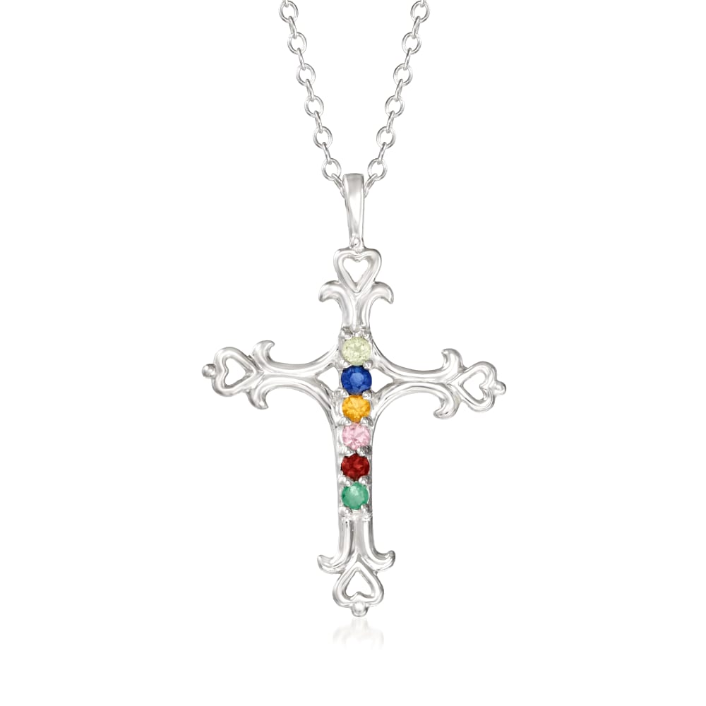 Buy 925 Sterling Silver Cross Necklace for Women Birthstone Necklace for  Girls Birthstone Jewelry Gifts for Christmas,Birthday or Anniversary by  AmorAime (C.Blue-March-Blue Topaz) at Amazon.in