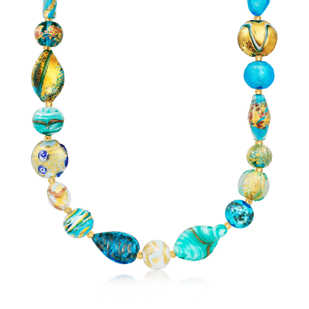 Murano Glass Necklace Matte White - Murano Glass Jewelry - Murano Glass  Gifts Co.