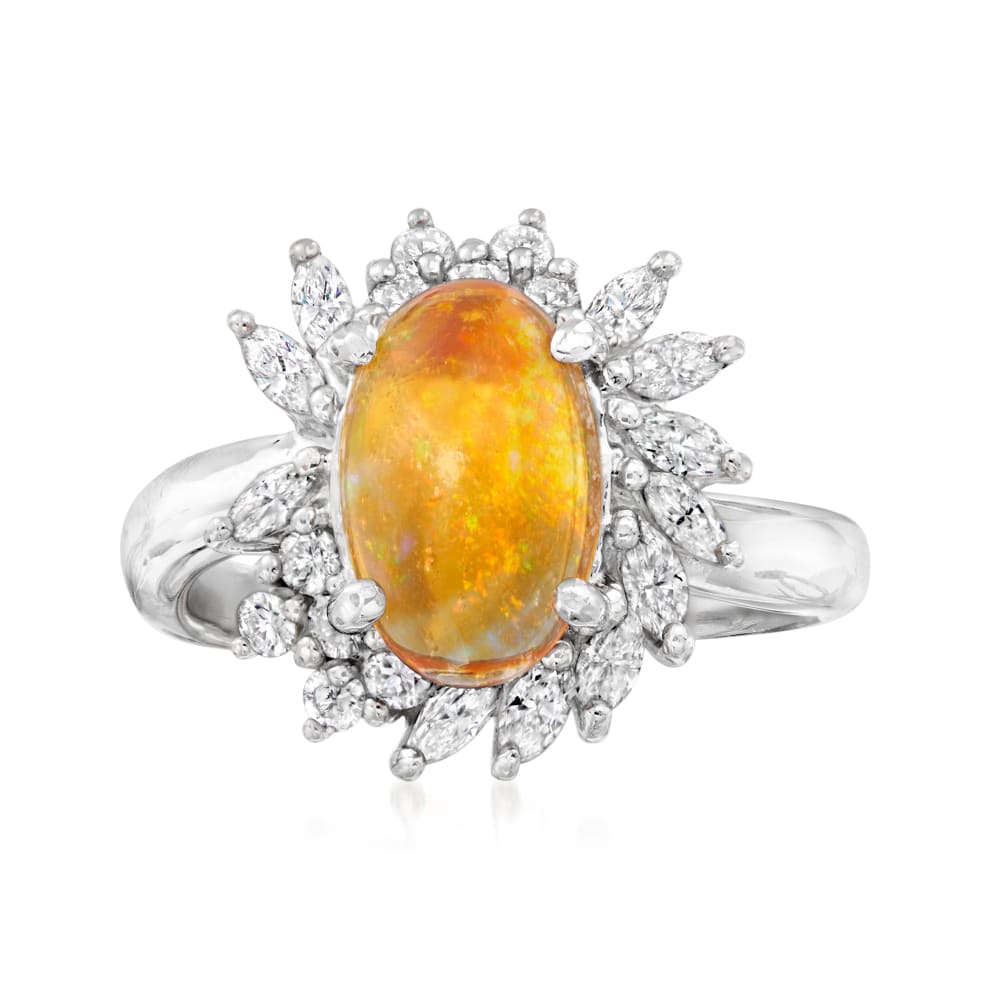 Green Orange Crystal Opal Ring - 18k Gold – Lightworker Jewellery