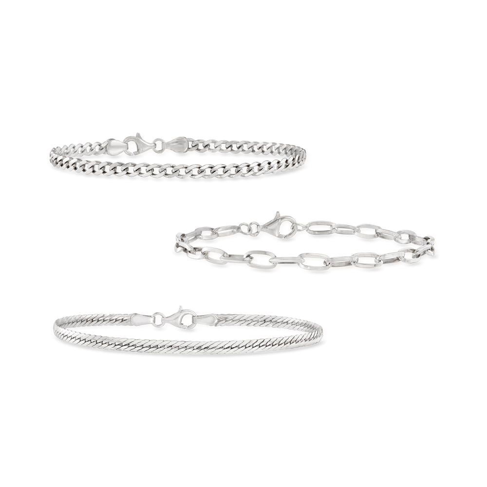 Ross-Simons Three Link Sterling Silver Jewelry Set