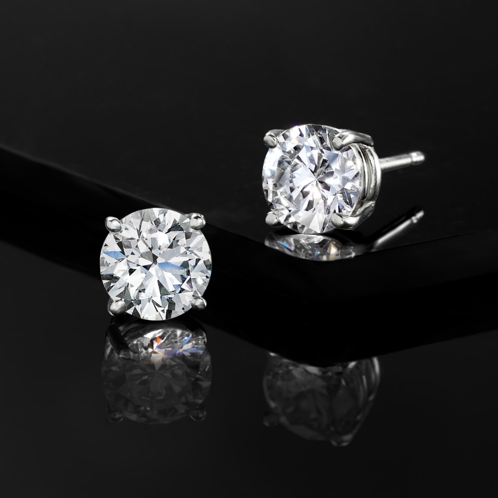 2.00 ct. t.w. Lab Grown Diamond Stud Earrings in 14kt White Gold