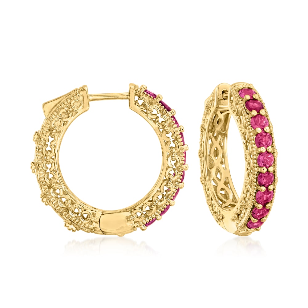 Ross simons shop diamond hoop earrings