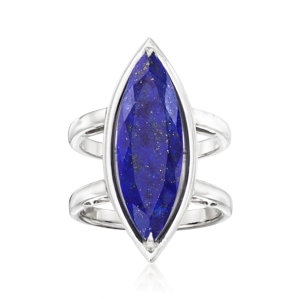 Marquise Lapis Ring in Sterling Silver | Ross-Simons