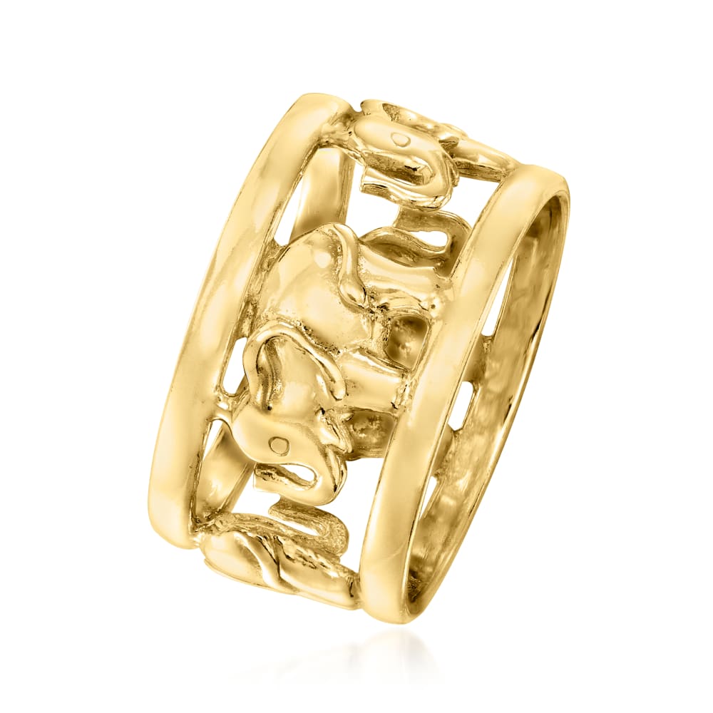 Elephant Trunk Ring | Gold Elephant Ring - The Collegiate Standard