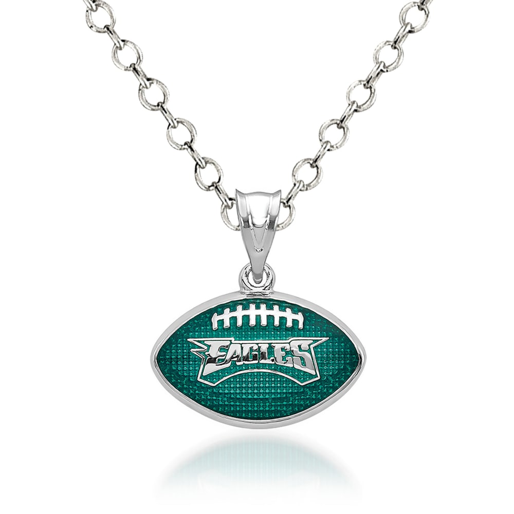 Sterling Silver NFL Philadelphia Eagles Pendant Necklace. 18