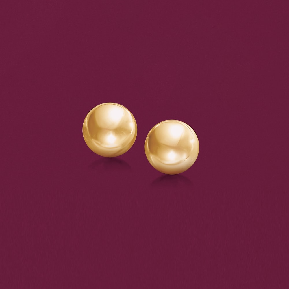 Quality Gold 14k Polished 12mm Half Ball Post Earrings E1035 - Richmond &  Fredericksburg Jewelers