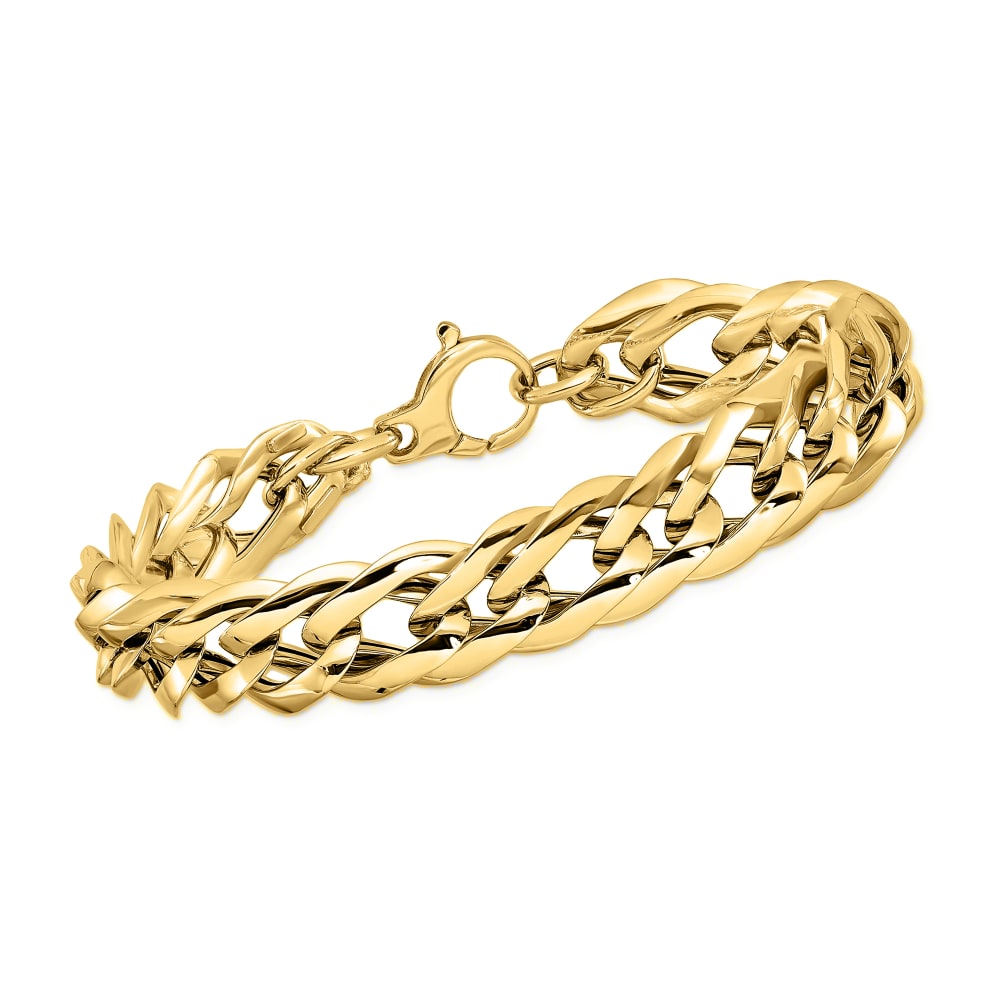 Bracelets : Italian Byzantine Bracelet in 14K Yellow Gold