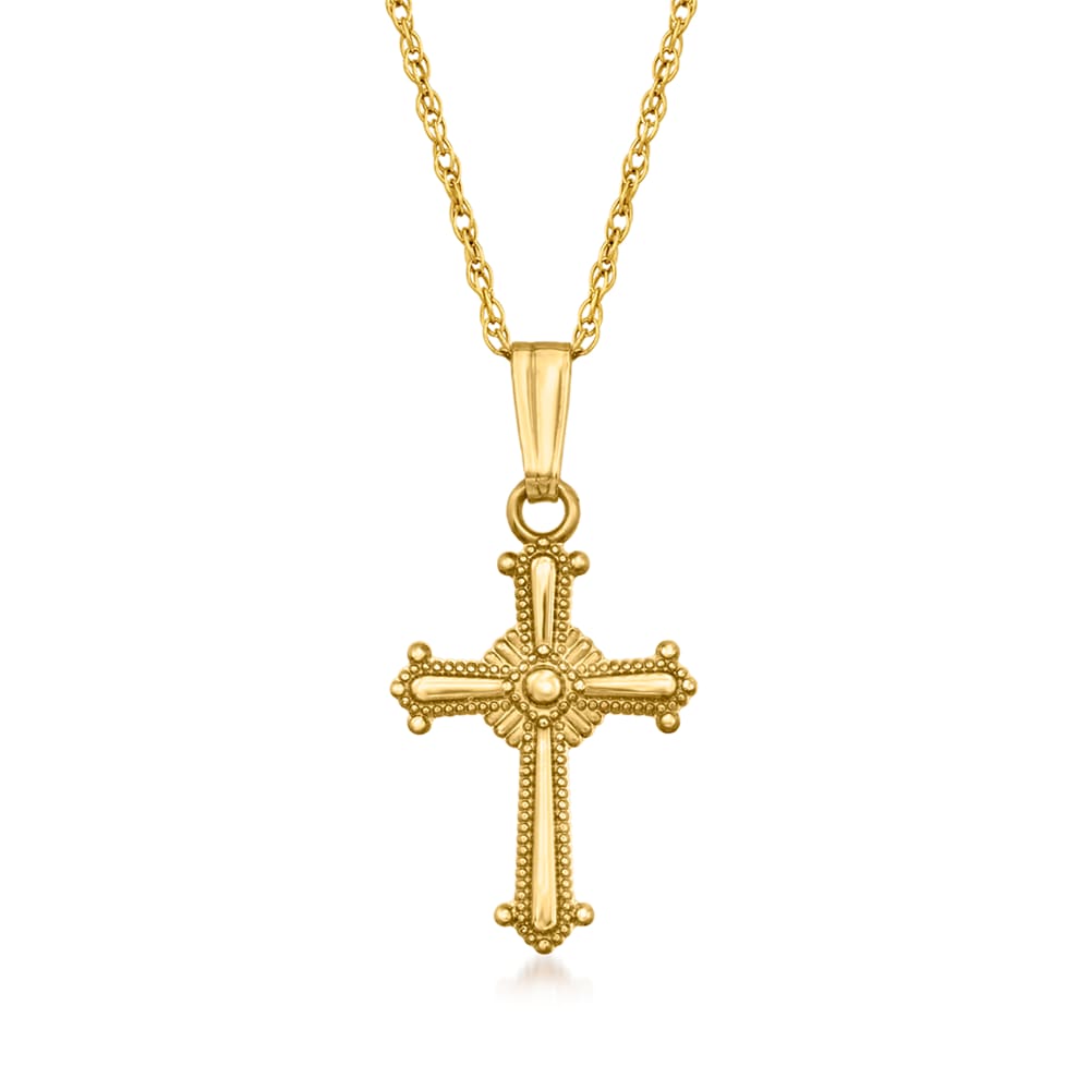Ross-Simons Ruby and Gold Vermeil Cross - Jewelry