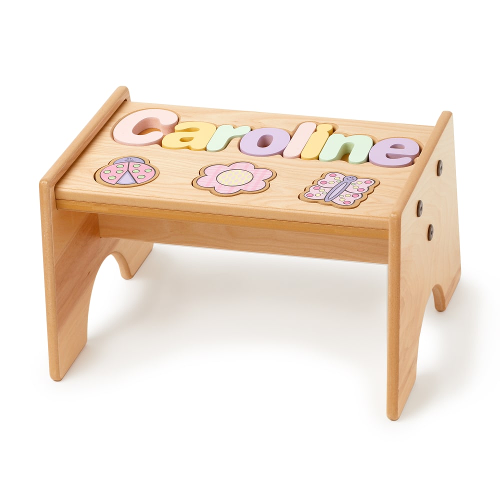 Child's stool with name sale
