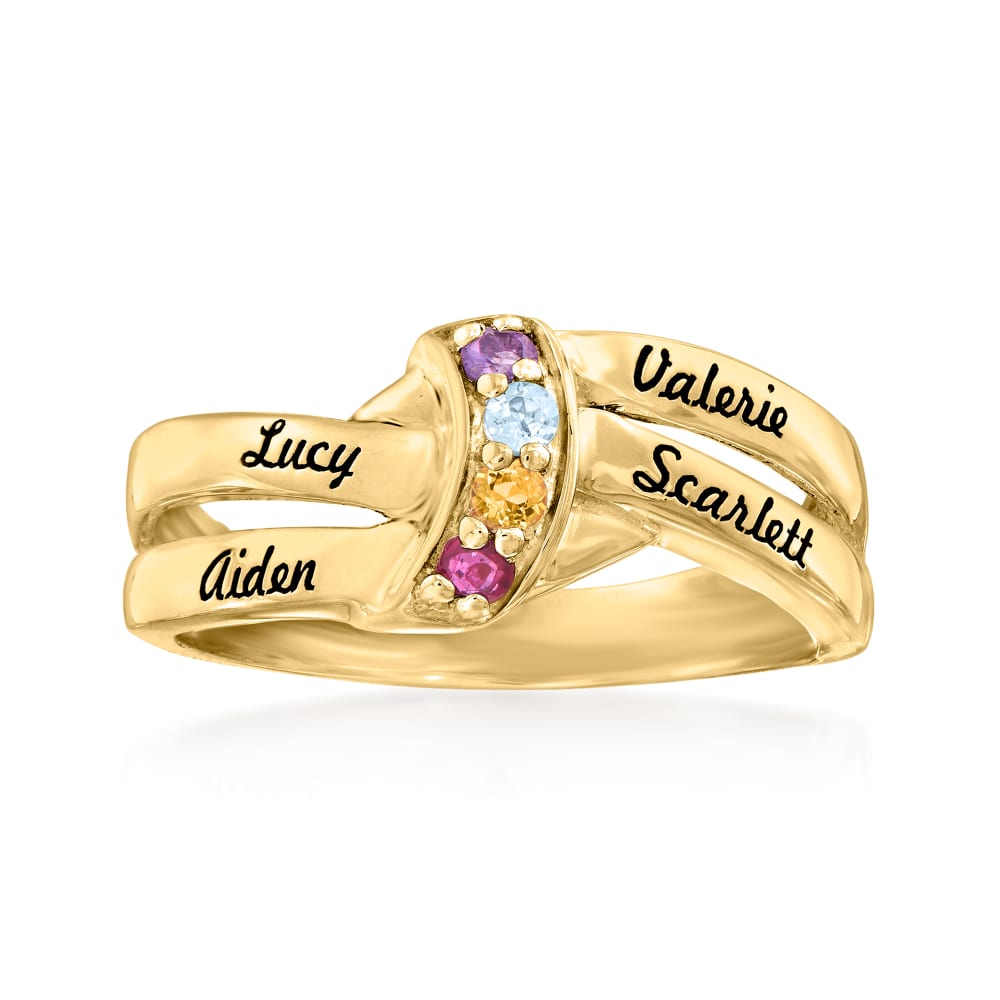 Custom two hotsell row name ring