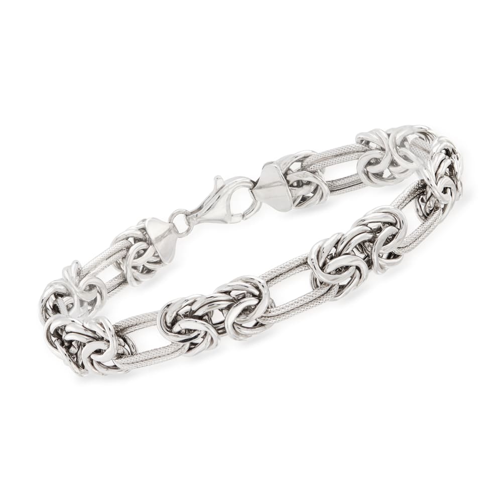 Sterling Silver Byzantine Double-Link Bracelet