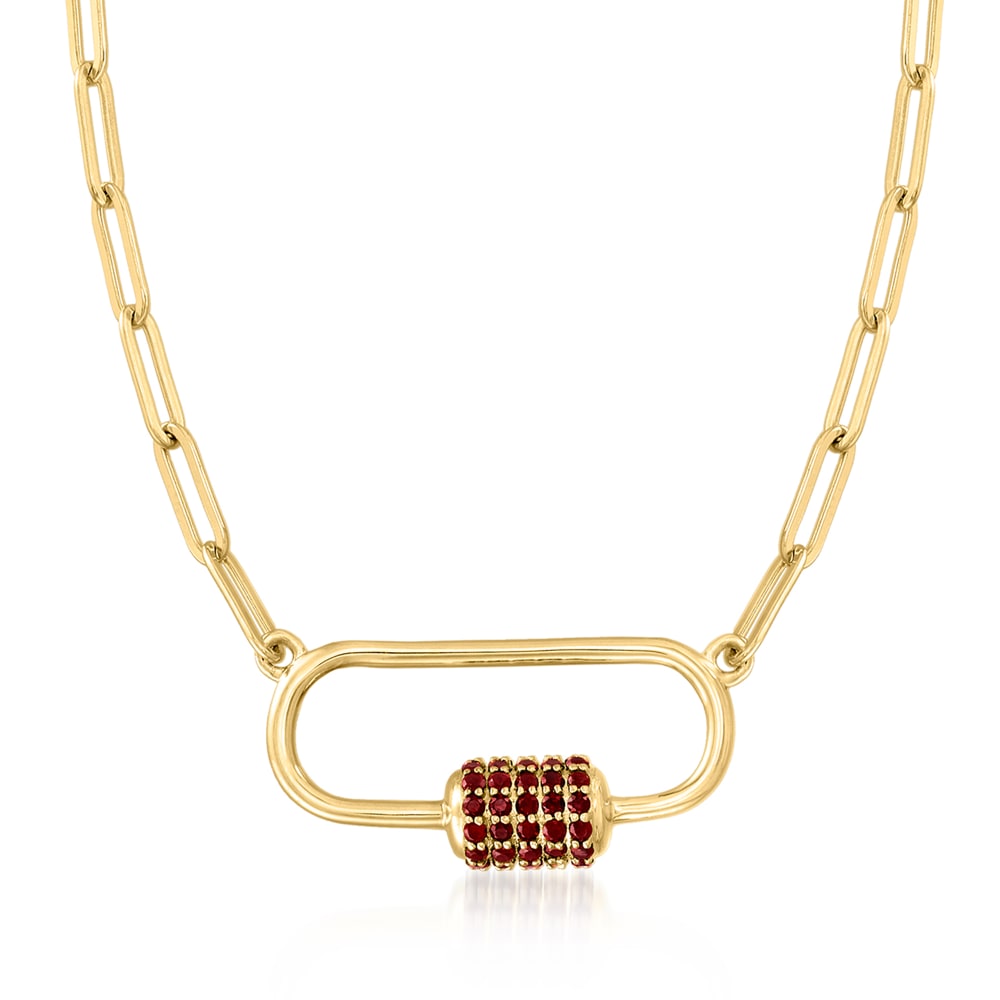 Paperclip necklace outlet with carabiner