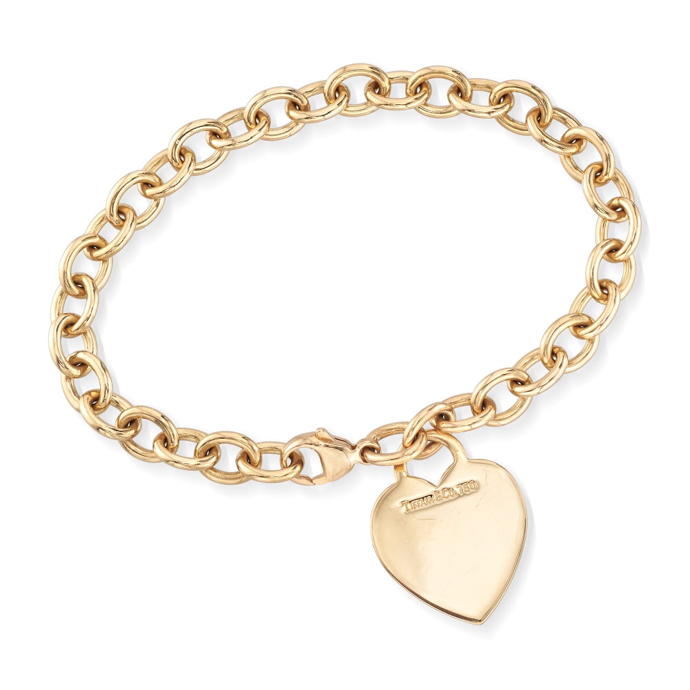 Tiffany heart tag bracelet best sale gold